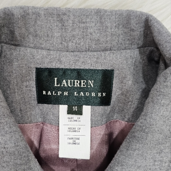 Ralph lauren Gray Wool button front blazer Jacket - Picture 7 of 10